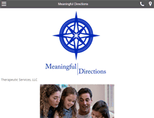 Tablet Screenshot of meaningfuldirections.com